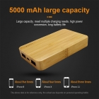 Wireless Charger - 2020 newest 5000mAh Bamboo Wireless Power Bank LWS-2012